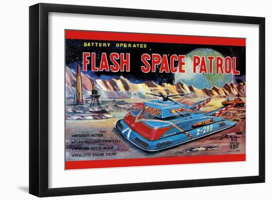 Flash Space Patrol-null-Framed Art Print