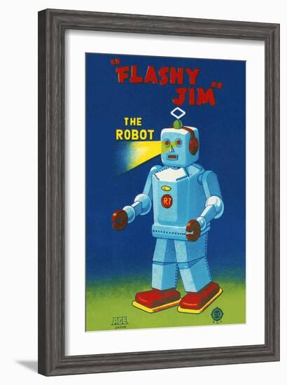 Flashy Jim - The Robot-null-Framed Art Print