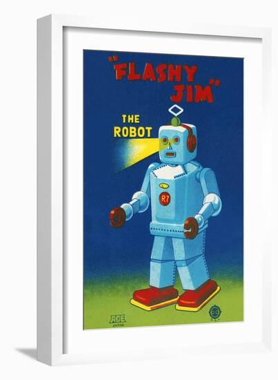 Flashy Jim - The Robot-null-Framed Art Print
