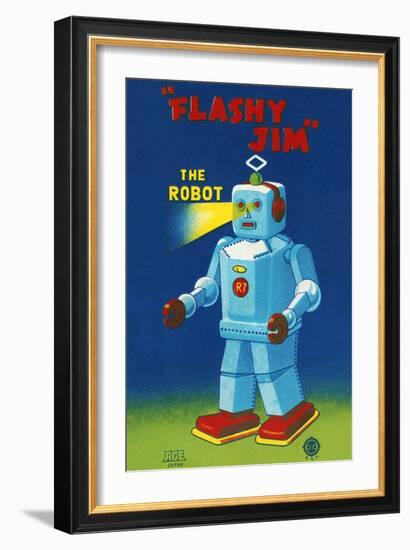 Flashy Jim - The Robot-null-Framed Art Print