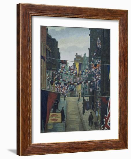 Flask Walk, Hampstead, on Coronation Day-Charles Ginner-Framed Giclee Print