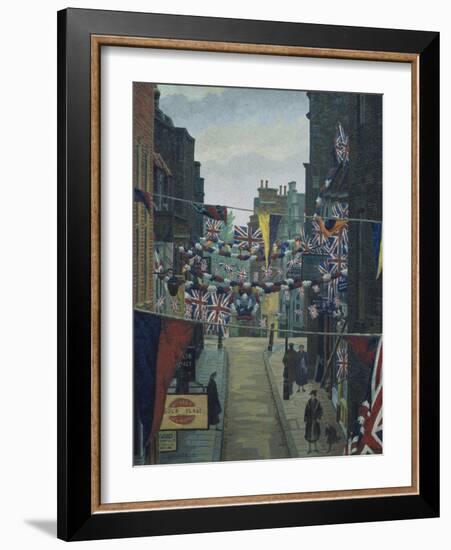 Flask Walk, Hampstead, on Coronation Day-Charles Ginner-Framed Giclee Print