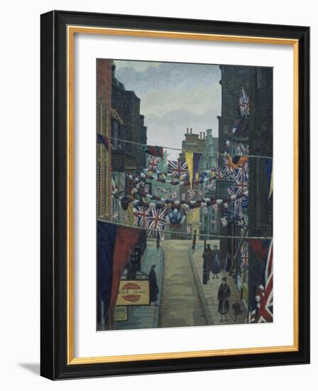 Flask Walk, Hampstead, on Coronation Day-Charles Ginner-Framed Giclee Print