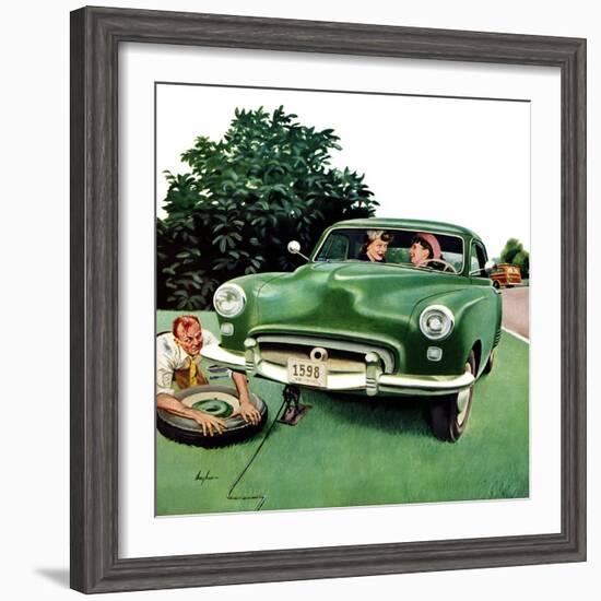 "Flat and Chat," May 21, 1949-George Hughes-Framed Giclee Print