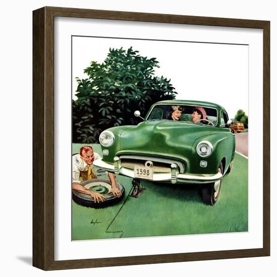 "Flat and Chat," May 21, 1949-George Hughes-Framed Giclee Print