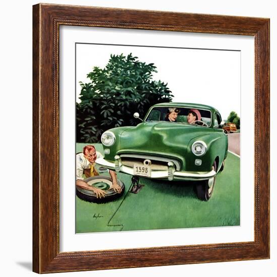 "Flat and Chat," May 21, 1949-George Hughes-Framed Giclee Print