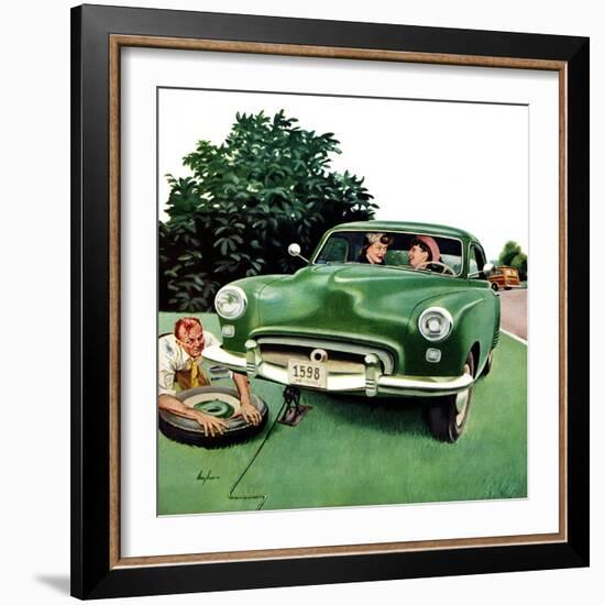 "Flat and Chat," May 21, 1949-George Hughes-Framed Giclee Print