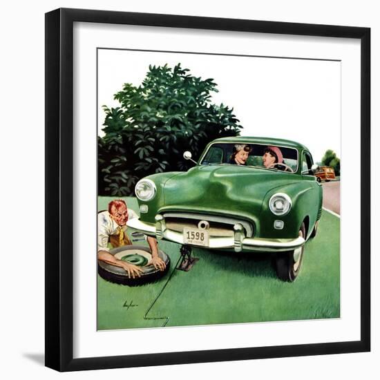 "Flat and Chat," May 21, 1949-George Hughes-Framed Giclee Print