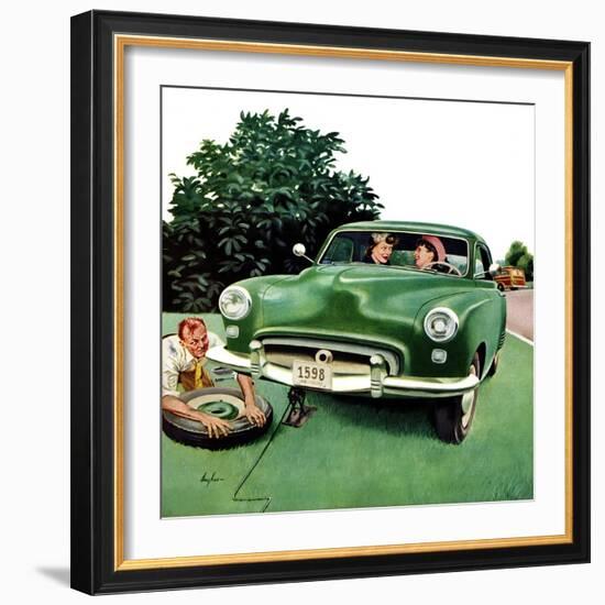 "Flat and Chat," May 21, 1949-George Hughes-Framed Giclee Print