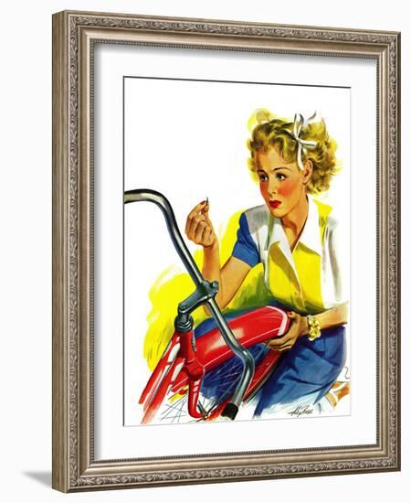 "Flat Bike Tire," July 24, 1943-Alex Ross-Framed Giclee Print