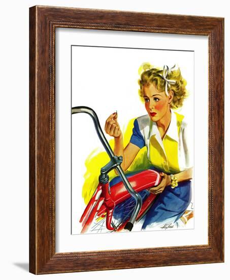 "Flat Bike Tire," July 24, 1943-Alex Ross-Framed Giclee Print