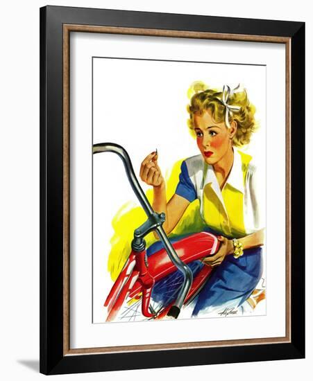 "Flat Bike Tire," July 24, 1943-Alex Ross-Framed Giclee Print