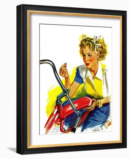 "Flat Bike Tire," July 24, 1943-Alex Ross-Framed Giclee Print