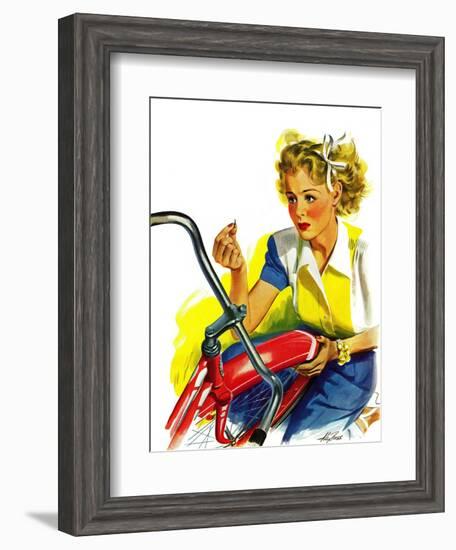 "Flat Bike Tire," July 24, 1943-Alex Ross-Framed Giclee Print