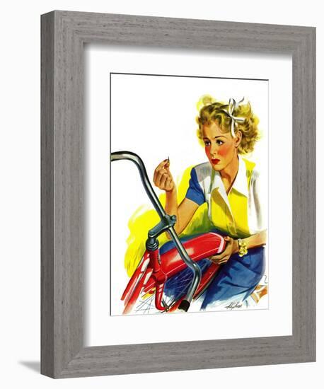 "Flat Bike Tire," July 24, 1943-Alex Ross-Framed Giclee Print