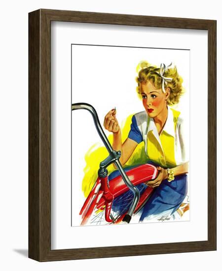 "Flat Bike Tire," July 24, 1943-Alex Ross-Framed Giclee Print