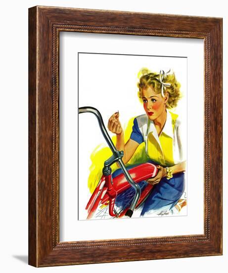 "Flat Bike Tire," July 24, 1943-Alex Ross-Framed Giclee Print