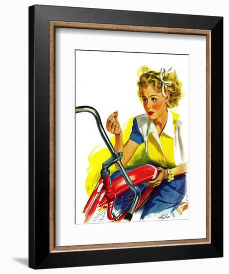 "Flat Bike Tire," July 24, 1943-Alex Ross-Framed Giclee Print