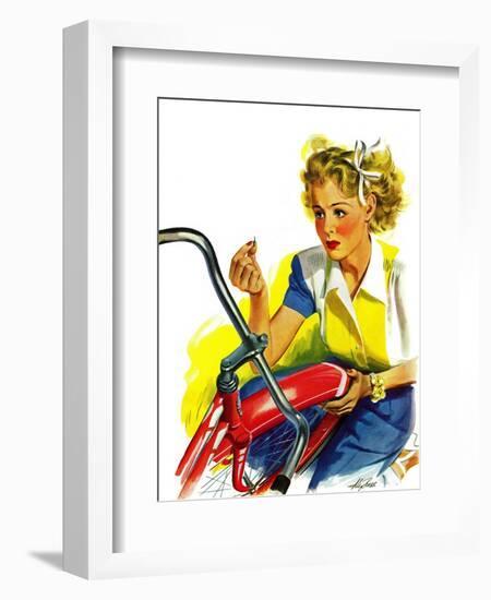 "Flat Bike Tire," July 24, 1943-Alex Ross-Framed Giclee Print