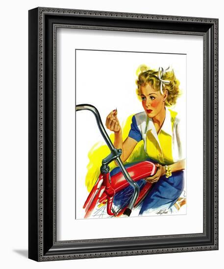 "Flat Bike Tire," July 24, 1943-Alex Ross-Framed Giclee Print