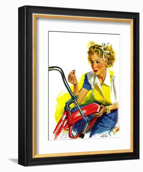 "Flat Bike Tire," July 24, 1943-Alex Ross-Framed Giclee Print