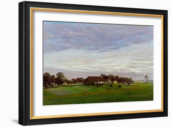 Flat Countryside (Near Greifswal), 1822-1823-Caspar David Friedrich-Framed Giclee Print