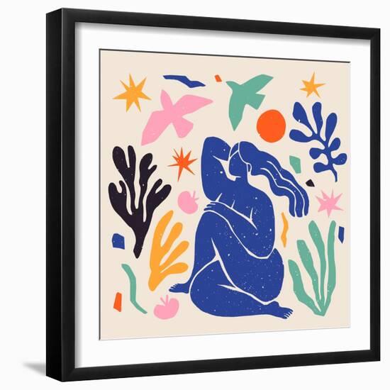 Flat Design Matisse Style Best Vector Illustration-Nadezhda Ivanova-Framed Photographic Print