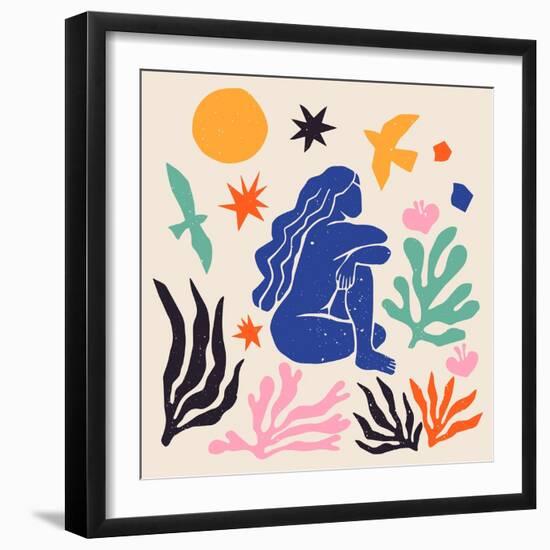 Flat Design Matisse Style Best Vector Illustration-Nadezhda Ivanova-Framed Photographic Print