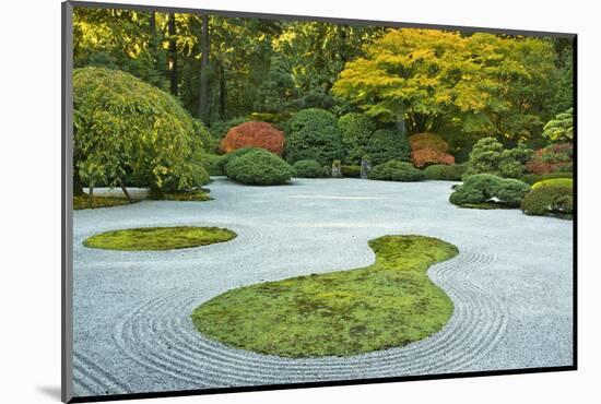 Flat Garden from the Pavilion, Portland Japanese Garden, Portland, Oregon, USA-Michel Hersen-Mounted Photographic Print