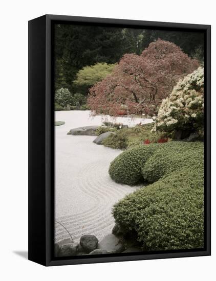 Flat Garden, Japanese Gardens, Portland, Oregon, USA-null-Framed Premier Image Canvas