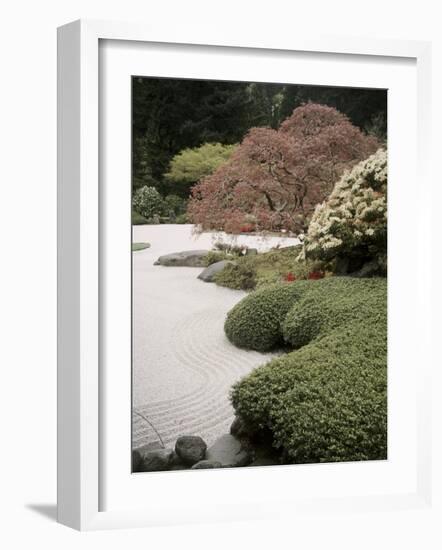 Flat Garden, Japanese Gardens, Portland, Oregon, USA-null-Framed Photographic Print