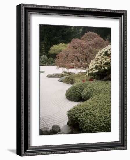 Flat Garden, Japanese Gardens, Portland, Oregon, USA-null-Framed Photographic Print