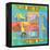 Flat Icons with African Animals-Evgeniya Balala-Framed Stretched Canvas