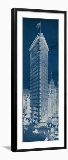 Flat Iron 1909 Blueprint Panel-Hugo Wild-Framed Art Print