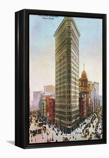 Flat Iron Building, New York City-null-Framed Stretched Canvas