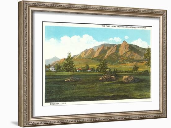 Flat Irons, Boulder, Colorado-null-Framed Art Print