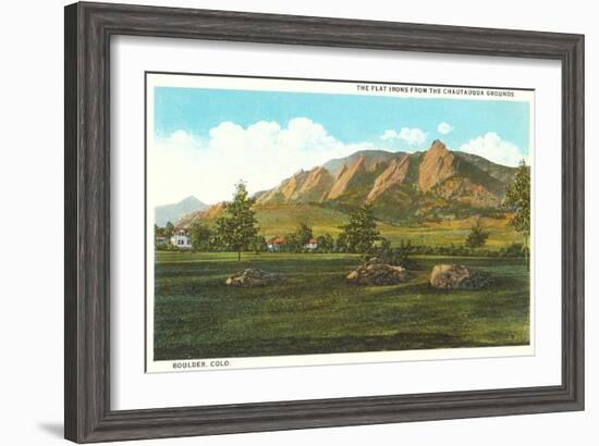 Flat Irons, Boulder, Colorado-null-Framed Art Print