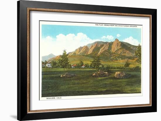 Flat Irons, Boulder, Colorado-null-Framed Art Print