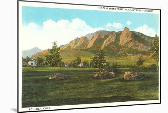 Flat Irons, Boulder, Colorado-null-Mounted Art Print