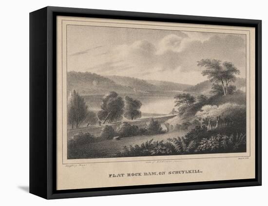 Flat Rock Dam, on Schuykill, Engraved by Moses Swett, 1827-Thomas Doughty-Framed Premier Image Canvas