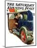 "Flat Tire, Flat Evening," Saturday Evening Post Cover, November 24, 1934-Ellen Pyle-Mounted Giclee Print