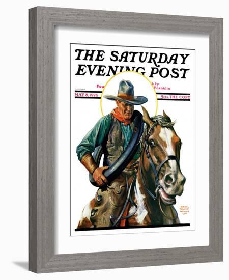 "Flat Tire," Saturday Evening Post Cover, May 8, 1926-Edgar Franklin Wittmack-Framed Giclee Print