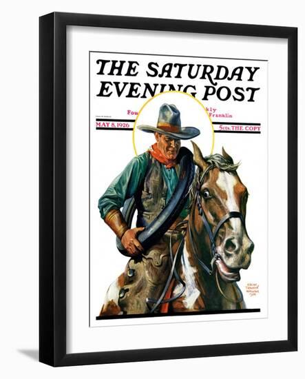 "Flat Tire," Saturday Evening Post Cover, May 8, 1926-Edgar Franklin Wittmack-Framed Giclee Print