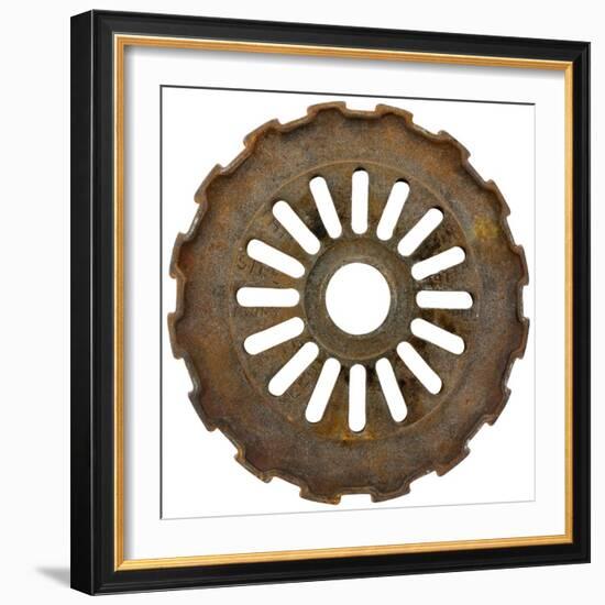 Flat Wide Tooth Gear-Retroplanet-Framed Giclee Print