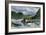 Flatboat of Settlers Descending the Ohio River, 1800s-null-Framed Giclee Print