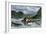 Flatboat of Settlers Descending the Ohio River, 1800s-null-Framed Giclee Print