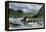 Flatboat of Settlers Descending the Ohio River, 1800s-null-Framed Premier Image Canvas