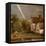 Flatford Lock and Mill (Oil)-John Constable-Framed Premier Image Canvas