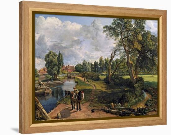 Flatford Mill ('Scene on a Navigable River')-John Constable-Framed Premier Image Canvas