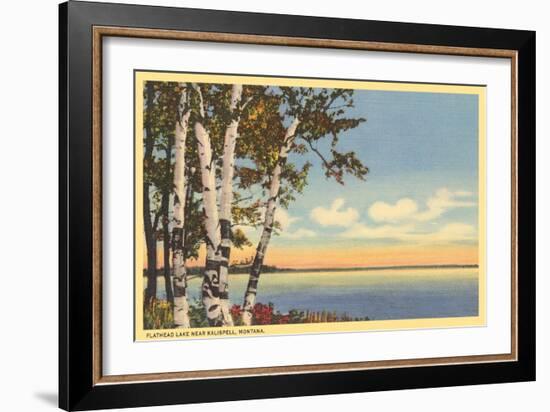 Flathead Lake near Kalispell, Montana-null-Framed Art Print